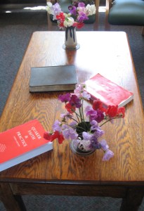 Table during a meeting